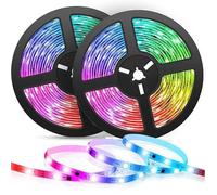 Brightium Bande lumineuse intelligente WiFi basse tension, 36 W, RVB, DC 12 V, 2 x 5 m, idéale pour la décoration et la télécommande.