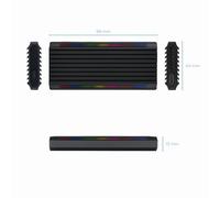 Brightium Boîtier Externe M.2 NGFF/NVMe, connectivité USB 3.1 Gen 2 Type C, éclairage RVB, Compatible avec Plusieurs systèmes d'exploitation, Design Portable et Robuste, idéal pour Les transferts
