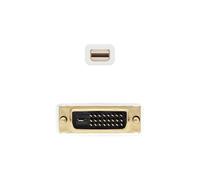Brightium Câble convertisseur Mini DisplayPort vers DVI blanc d'une longueur de 5 mètres, idéal pour connecter des appareils Mini DP à des écrans avec entrée DVI.