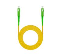 Brightium Câble fibre monomode SC/APC-SC/APC, 3 m, LSZH jaune, idéal pour les connexions haut débit dans les réseaux de communication.