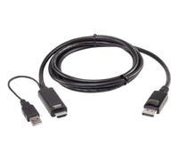 Brightium Câble HDMI de 1,8 m, convertit le signal HDMI en DisplayPort, prend en charge les résolutions 4K, idéal pour une transmission de haute qualité.