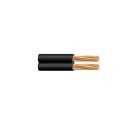 Brightium Câble parallèle noir 2 x 0,75 pour les connexions électriques, idéal pour les circuits, la distribution d'énergie et les projets de bricolage.