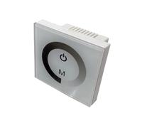 Brightium Capteur dimmer mural blanc, réglable, compatible avec éclairage LED, idéal pour contrôler l'intensité lumineuse dans les espaces intérieurs.