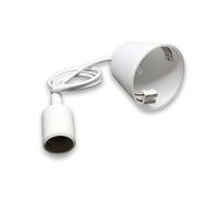 Brightium Douille à suspension en silicone E27 de couleur blanche. Idéal pour ajouter une touche moderne et élégante à n'importe quel espace. Parfait pour combiner avec diverses lampes.