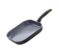 Brightium Grill écologique de 28 cm, design durable, antiadhésif, idéal pour cuisiner des viandes et légumes de manière saine.