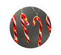 Brightium Guirlande LED de cannes de bonbon de 1,2 m à piles, idéale pour décorer les fêtes et créer des ambiances festives.