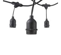 Brightium Guirlande lumineuse extérieure 15 pièces/E27 IP65 14,4 m avec douilles suspendues, idéale pour décorer les jardins et les événements en plein air.