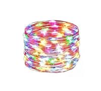 Brightium Guirlande lumineuse LED en fil de cuivre avec batterie bouton de 2 m RGBY, idéale pour la décoration intérieure et extérieure.