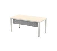 Brightium Jupe métallique Grise pour Table de Bureau, série exécutive, 160 cm de Longueur, résistante et Facile à Installer.