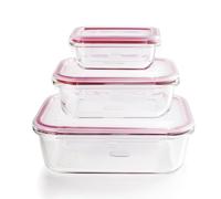 Brightium Lot de 3 couvercles carrés en Verre, résistants et hermétiques, Parfaits pour Le Stockage des Aliments et l'organisation dans la Cuisine.