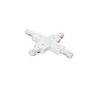Brightium Rail à trois voies de type X blanc, idéal pour les projets d'éclairage. Son design polyvalent permet de multiples configurations et apporte une touche moderne à n'importe quel espace.
