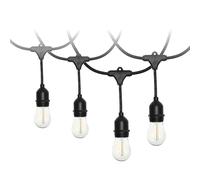 Brightium Set de lumières LED 20 m, 20 x 1 W, type E27, idéal pour la décoration extérieure et l'éclairage ambiant.