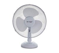 Brightium Ventilateur de bureau - 40 W, base amovible, 4 boutons, 3 pales de 30 cm, idéal pour garder la fraîcheur dans n'importe quel espace