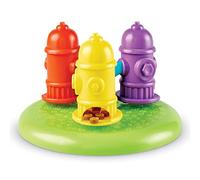 BrightKins Puzzle Distributeur de friandises en Forme de bouches d’Incendie tournantes pour Animaux de Compagnie, Jouets interactifs pour Chiens, Jeu interactif d’Alimentation Lente, 3 Niveaux