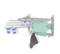 Brightmaison BGT Étendoir à Linge Mural avec Crochets et Bras pivotants, 43,2 cm, en métal argenté