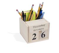 Brightmaison Cube décoratif de bureau ou de maison en bois brut pour projets de bricolage Naturel