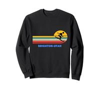 Brighton Utah Ski Ski Rétro Soleil Vintage Sunset Fun Sweatshirt