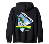 Brighton Utah Snowboarder Enfants Vacay Sweat à Capuche
