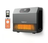 Brightown Chauffage mural intelligent, chauffage électrique 1500 W pour une utilisation en intérieur, 5 modes optionnels, thermostat réglable, télécommande, chauffage économe en énergie facile à