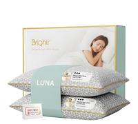 Brightr® Luna Lot de 2 oreillers réglables en Mousse à mémoire de Forme pour Les Personnes Dormant sur Le côté et souffrant de douleurs au Cou et aux épaules.