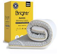 Brightr Surmatelas en mousse à mémoire de forme réversible 2 en 1, choisissez votre fermeté - Soulagement de la pression pour douleurs au dos, aux hanches et aux épaules (King Size, 160 x 200 cm)