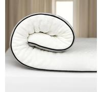 Brightr Titan Deluxe Surmatelas orthopédique ferme extra épais 8 cm pour lit Super King UE apaise les douleurs du dos, des hanches et des épaules, 2 en 1 ferme/extra ferme 200 x 200 cm