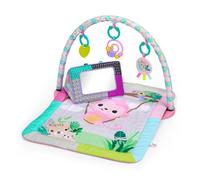 Bright Starts Tapis d’Éveil Pliable Treetop Bloom, Arche de Jeux Pliable, Tapis de Jeux avec Miroir Bebe Eveil, Dès la Naissance, Rose