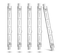 BrightWish Ampoule Halogène R7S 118mm 200W Dimmable Blanc Chaud 2800K - Lot de 5 pour Projecteur de Sécurité, Éclairage de Paysage, Lampadaire - 230V J118 Filament Tungstène