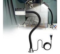 BrightWish Lampe de travail magnétique, LED 15W 6000K pour machine, avec col de cygne flexible et base magnétique puissante, pour établi, couture, tour, barbecue, atelier, éclairage industriel