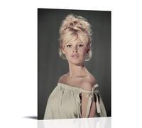 Brigitte Poster mural esthétique Bardot pour salon, chambre à coucher, peinture décorative avec couverture - 30 x 45 cm - Style cadre