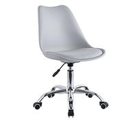 BRIGROS La voglia di fare WeHome Chaise de Bureau Moderne Disponible en différentes Couleurs pour Chambre d'enfant Salle d'étude salles d'attente Chaise de Bureau avec Assise en Simili Cuir (Gris)