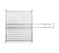 Brigros MasterCook Grille Barbecue en Acier Inoxydable pour Barbecue à Bois, cheminée et Barbecue, Accessoire pour grillades, grillades, grillades, Barbecue résistant aux Hautes températures