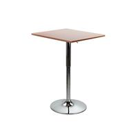 Brigros WeHome Table de Bar, Table Basse, Table de Salon réglable en Hauteur, Table carrée ou Table Ronde, Table de Cuisine Disponible en différentes Couleurs (Marron, carré)