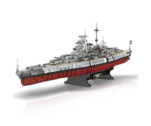 Brihappen Jeu de construction militaire, cuirassé Bismarck, modèle réduit de navire de guerre de la Seconde Guerre mondiale, cadeau pour enfants adultes, garçons et hommes (2081 pièces)
