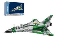 Brihappen Mirage 2000 Kit de construction d'avion de combat - 1012 pièces modèle d'avion militaire réaliste à construire et afficher, cadeau STEM créatif pour adultes et amateurs d'aviation