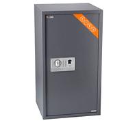 Brihard Grand coffre-fort biométrique XXL - Clavier numérique 2 en 1 et coffre à empreintes digitales - 73 x 40 x 36 cm pour les entreprises - Coffre-fort de sécurité anti-chocs avec LED