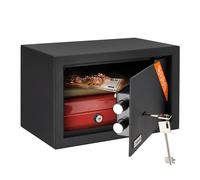 Brihard Home Coffre-Fort pour Domicile à clé - 20x31x20cm Coffre-Fort de sécurité Domestique avec Serrure à clés (2) - Finition résistante aux Rayures