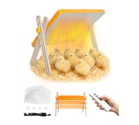 briidea Chauffage pour poulailler 80 W avec télécommande et minuterie, température réglable (26,7 à 71,1 °C), 10 films de nettoyage remplaçables inclus, chaleur mère poule pour 15 poussins, 25,4 x