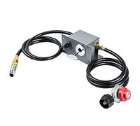 briidea Kit de tuyau de brasero au propane, kit d'allumage tout-en-un comprenant une valve mélangeur d'air, une valve à clé, un régulateur de propane avec tuyau de 1,2 m, un tuyau en PVC