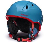 Briko Helmet Mixte Enfant, Shiny Allports Blue - Monza Red - Snowman, S