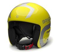 Briko Helmet Mixte Enfant, Shiny Barberry Yellow - Oslo Gray, XS