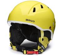 Briko Helmet Mixte Enfant, Shiny Starship Yellow - White - Animal, S