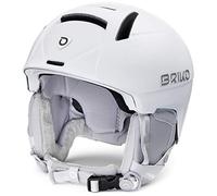 Briko Perla Casque de Ski/Snow Femme, Blanc (Shiny Pearl White), 56-58 cm