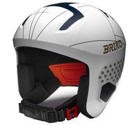 Briko - Vulcano 2.0 France Shiny White Tangaroa Blue Gold - XS - Casque de ski