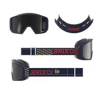 Briko - Vulcano Mask Sharp Lite France Tangaroa Blue Golden Silver Mirror - Masque de Ski