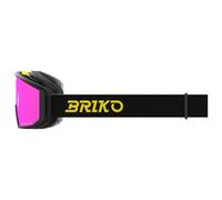 Briko - Vulcano Mask Sharp Lite Black Yellow Rose Base Blue Mirror - Masque de Ski