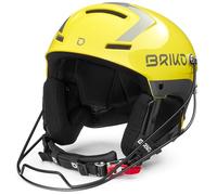 Briko (ZIOIO) Slalom Helmet Mixte, Shiny Yellow-Silve, 60