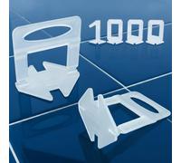 BRIKORA 1000 Croisillon Autonivelant 2mm pour carrelage - Croisillons kit joint carrelage - Cale carrelage autonivelante Outil niveau pose salle de bain & sol Correcteur nivellement carreau parquet