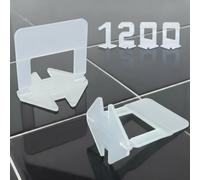 Brikora - 1200 Croisillon Autonivelant 2mm pour carrelage - Croisillons kit joint carrelage - Cale carrelage autonivelante Outil niveau pose salle de bain & sol Correcteur nivellement carreau