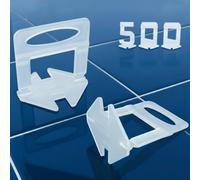 Brikora - 500 Croisillon Autonivelant 2mm pour carrelage - Croisillons kit joint carrelage - Cale carrelage autonivelante Outil niveau pose salle de bain & sol Correcteur nivellement carreau parquet